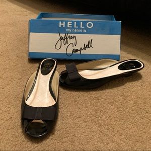 Jeffrey Campbell Daisy Black Patent Mule